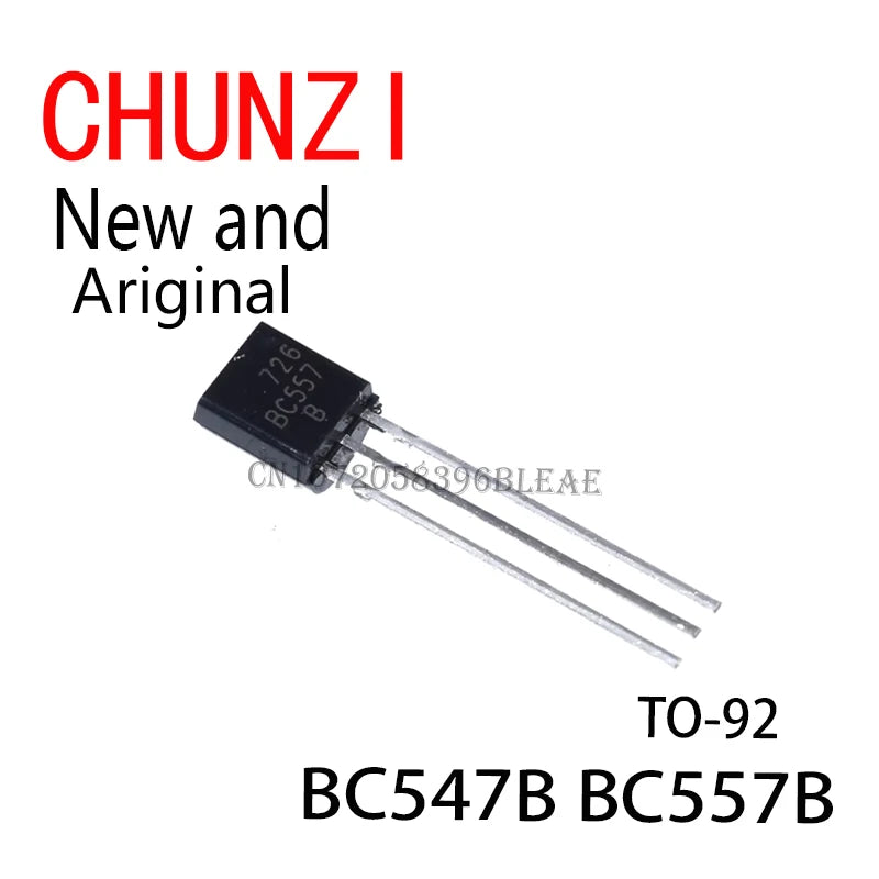 100PCS New and Original NPN Transistor BC547 BC557 TO-92 BC547B BC557B
