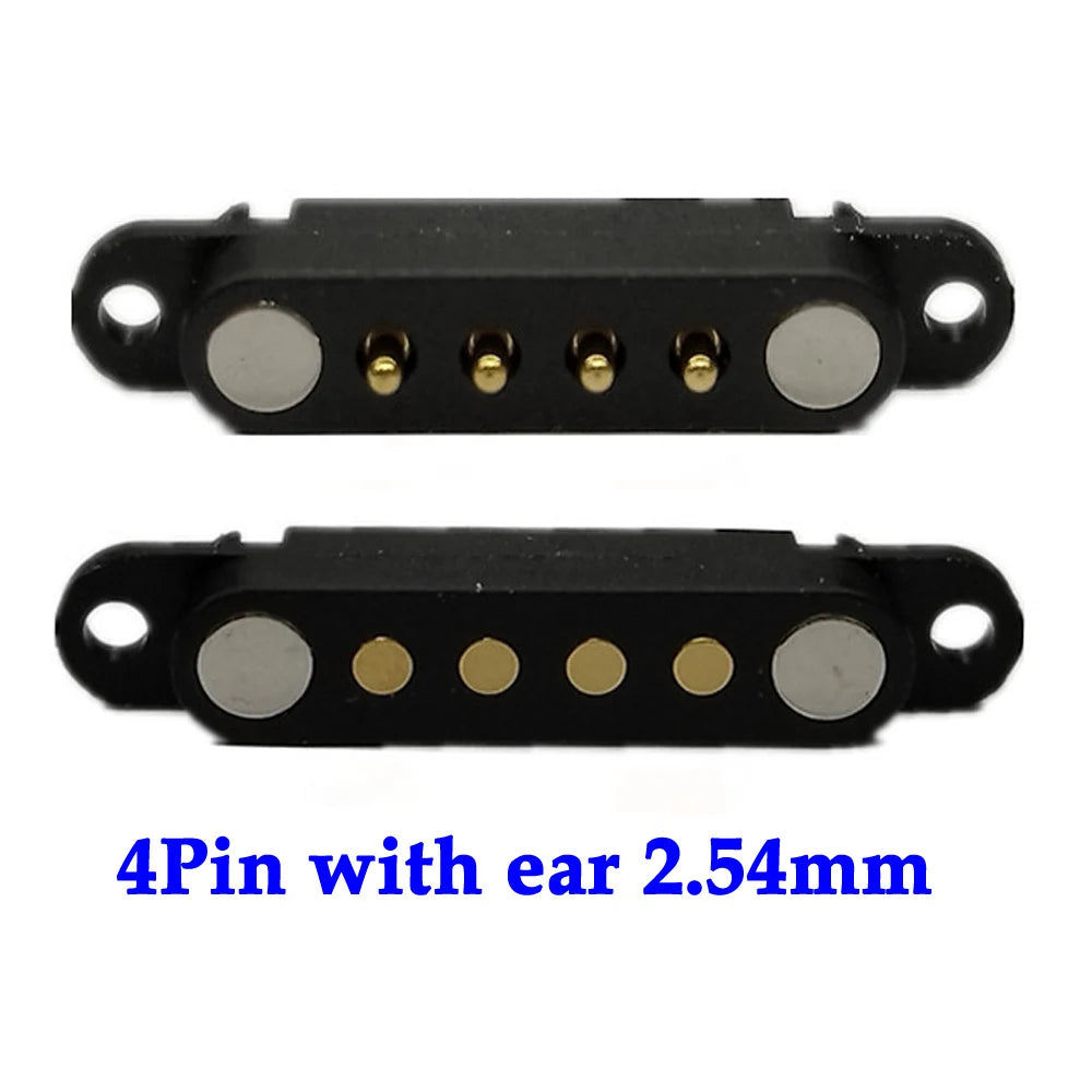 1sets 2A 2Pin DC Magnetic Pogo Pin Connector 2 Pin Pogopin Male Female Spring Loaded DC Power Socket Pitch 2.80mm