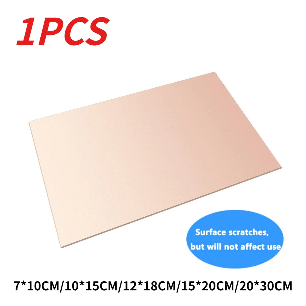PCB Board FR4 Copper Clad Single Sided Prototype Laminate Circuit Board 7x10/10x15/15x20/20x30CM for DIY Electronics Projects