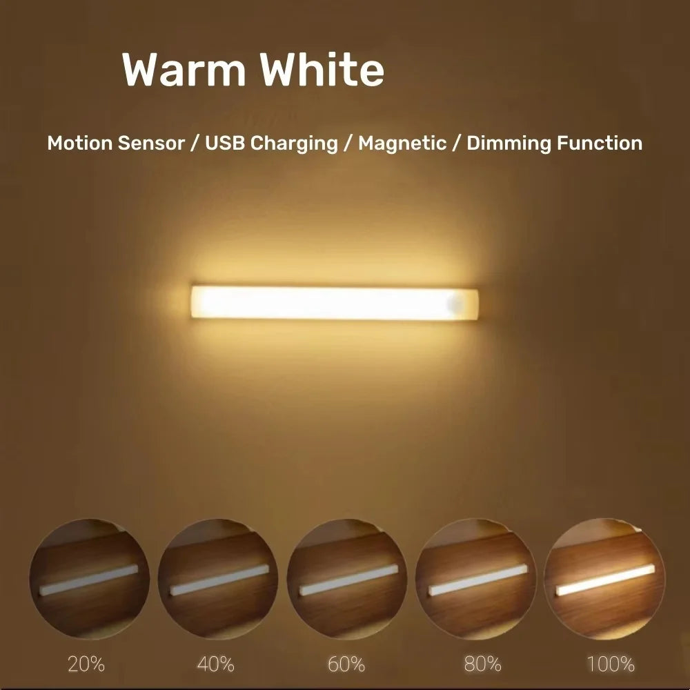 AITHEA LED Motion Sensor Light Wireless USB  Rechargeable Night Light Portable Induction Lamp for Cabinet Wardrobe Staircase