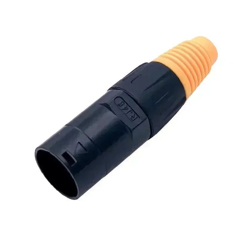 1pc RJ45 Male Aviation Plug Waterproof Connector Network Adapter Ethernet Network Converter Panel Mount Straight Adapter