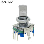 5PCS Half / Plum axis rotary encoder, handle length 15mm/20mm code switch EC11 digital potentiometer with switch 5Pin 3PIN