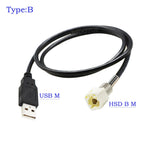USB Male to 4Pin HSD Code A/B/C/D/G/H/J/K/Z Male Connector LVDS Cable Car Head Unit Control Screen RCC NAC Cable HSD to USB