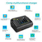 HTRC K6 Pro Lipo Charger Touch DC 400W AC 200W 12Ax2 RC Charger Discharger For LiPo LiHV LiFe Lilon NiCd NiMh Pb Battery Balance