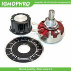1 set WTH118 DIY Kit Parts 2W 1A Potentiometer 1K 2.2K 4.7K 10K 22K 47K 100K 470K 1M ohm MF-A03 + WHT118 + 0-100 Scale IGMOPNRQ