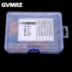60Values 1/2W 1W 2W 3W 1% Metal film resistors kit dip 0.1R 100R 200R 300R 1K 2K 3K Resistor