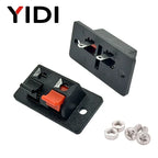 2pcs 6pcs 10pcs 2 3 4 Positions Connector Terminal Push In Jack Load Spring 4 Poles Audio Speaker Terminals Plug Socket Clip