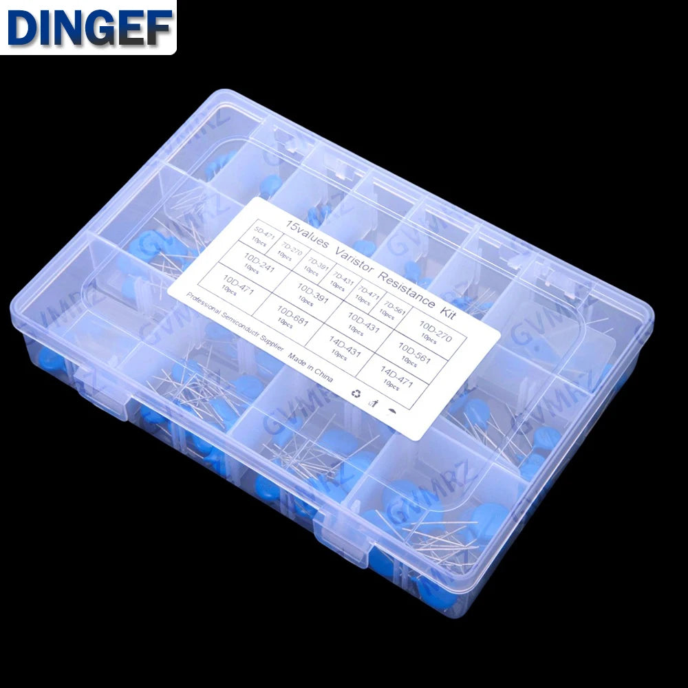 15Values Varistors 150PCS 10D471 10D681 14D431 5D471 7D270 7D391 7D431 7D471 7D561 10D270 10D241 10D391 10D431 10D561