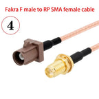 1PC Fakra F Male Female Brown Color To SMA Plug Jack Pigtail Cable Adapter RG316 15cm /30cm/50cm/100cm Wholesale NEW