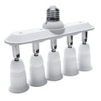 E27-5E27 3/4E26 Linear Edison Screw CFL LED Lamp Bulb Base Adapter 250V 2A Light Socket Splitter Extender