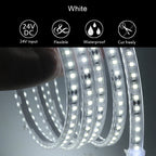 IP67 Waterproof LED Strip Light 12V 24V 2835 120Leds/m Flexible LED Tape Ribbon Rope Light White/Warm White/Natural White 1-10m