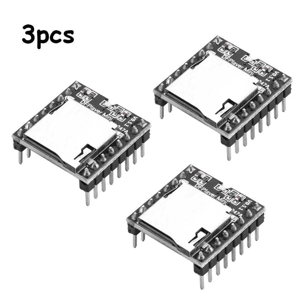 YX5200 DFPlayer Mini MP3 Player Module MP3 Voice Decode Board Supporting TF Card U-Disk IO Serial Port AD Compatible for Arduino
