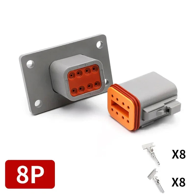 DEUTSCH DT/DTM/DTP/DTF Series IP68 Sealed Connector Kits | 2-12Pin Flange Mount for Auto/Truck/Marine Wiring Systems