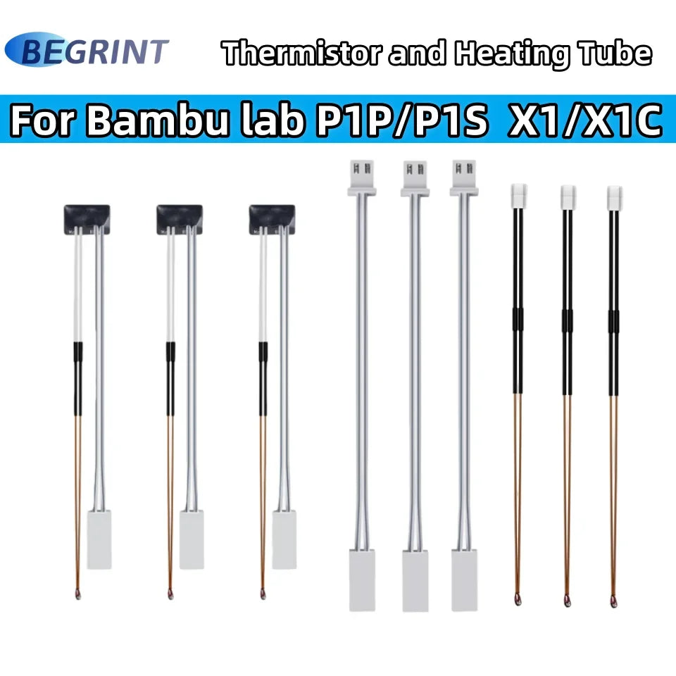 Ceramics Heater Thermistor for Bambu lab BambuLab X1 X1C P1 P1P P1S Combo 24v 48w Heating block 3D Printer Parts