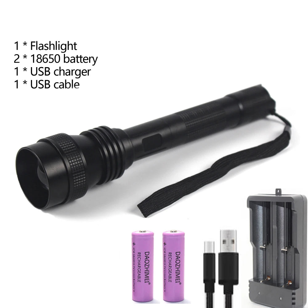 500Yards C14 Tactical Infrared Flashlight IR 850nm 940nm LED Zoomable 1 Modes Hunting Torch 18650 Night Vision infrared Device