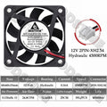 Gdstime 60MM Fan 24V 12V 5V Fan 60MMx15MM Brushless DC Exhaust Axial Cooling Fan 6cm 6015 Cooler for PC Equipment CPU Cooling