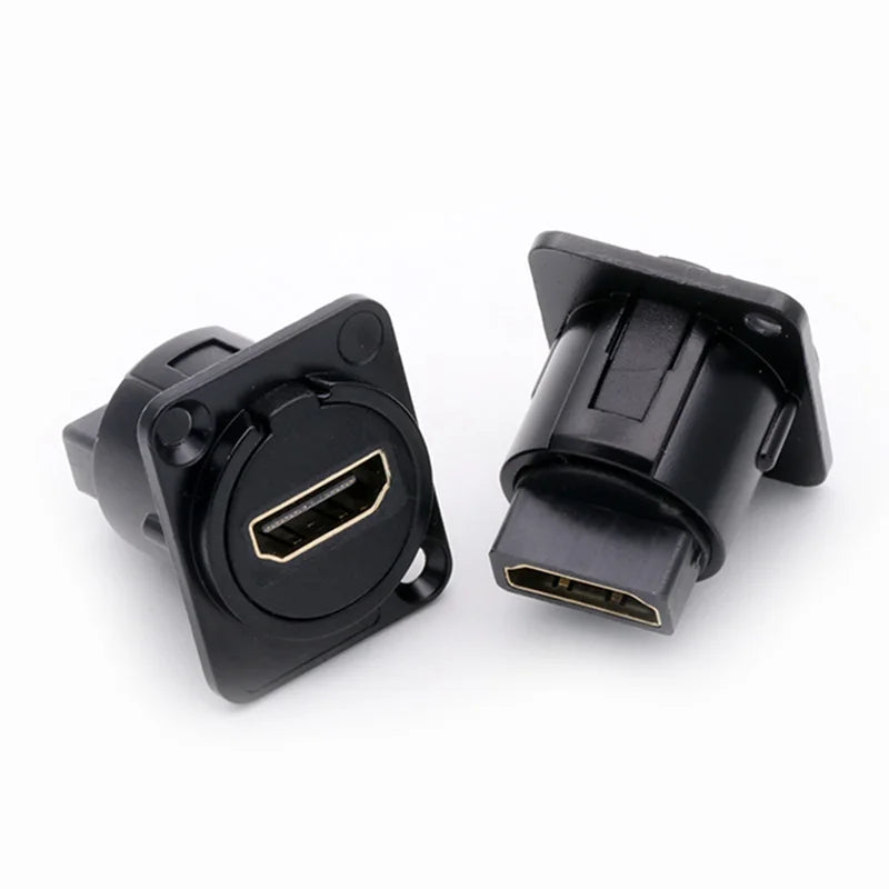 1PC D Type Chassis Connector, D Female Socket Panel Mounted Connector HDMI-Compatible