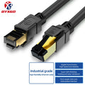 BYXGD Cat5e SFTP Drag Chain Cable 22AWG Double Shielded High Flexible RJ45 Cable IP67 Waterproof For PLC Robotic Arm Automation