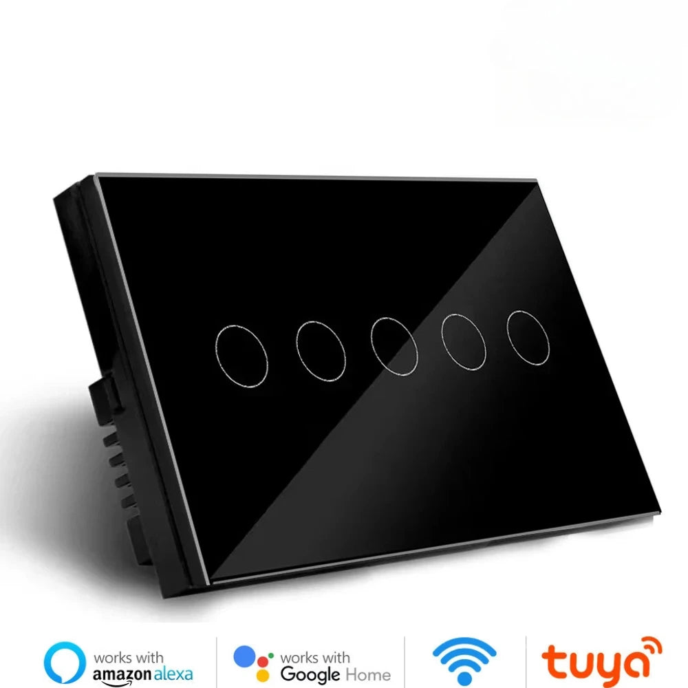 Melery Wifi Smart Tuya Light Switch 4/5/6/8/10 Gang Glass Wall Touch Sensor Alexa Remote Voice Control by Google Home Assistant