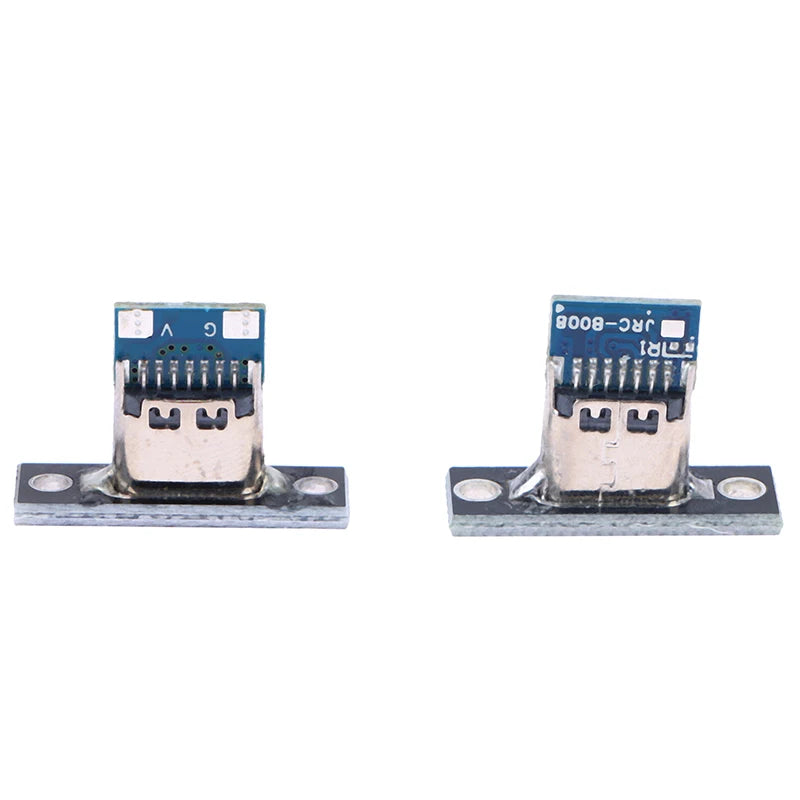 10pcs USB 3.1 Type C Socket With Screw Fixing Plate Type-C USB Jack 3.1 Type-C 2Pin 4Pin Female Connector Jack Charging Port