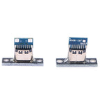 10pcs USB 3.1 Type C Socket With Screw Fixing Plate Type-C USB Jack 3.1 Type-C 2Pin 4Pin Female Connector Jack Charging Port