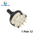 1PCS RS26 Plastic 4 Pole 3 Position Rotary Band Switch 2 Pole6 Position  1 Pole12 Position Handle Length 21MM Axis Band Switch