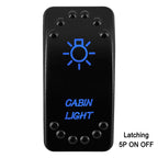 Waterproof Rocker Switch with Blue LED | 12V/24V Latching & Momentary (SPST/ DPDT) | for Marine, UTV, ATV, RZR, Automotive