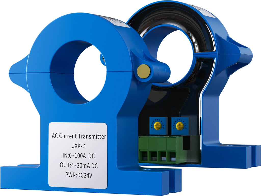 Current Transducer 0-1000A 500A to 4-20mA 0-5V RS485, DC12-32V Wide Voltage Current Transmitter Anti-Interference Current Sensor