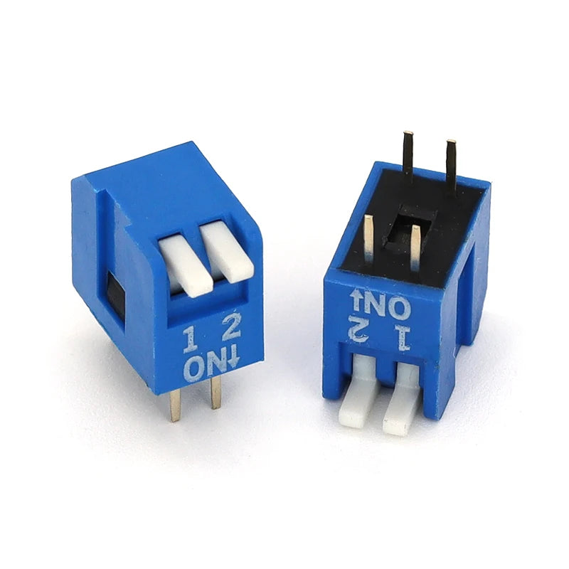5-50Pcs Blue Right Angle DIP Switch 2.54MM Spacing Side Position Piano Type 1P/2P/3P/4P/6P/8P/10P/12P Bit Electronic Component