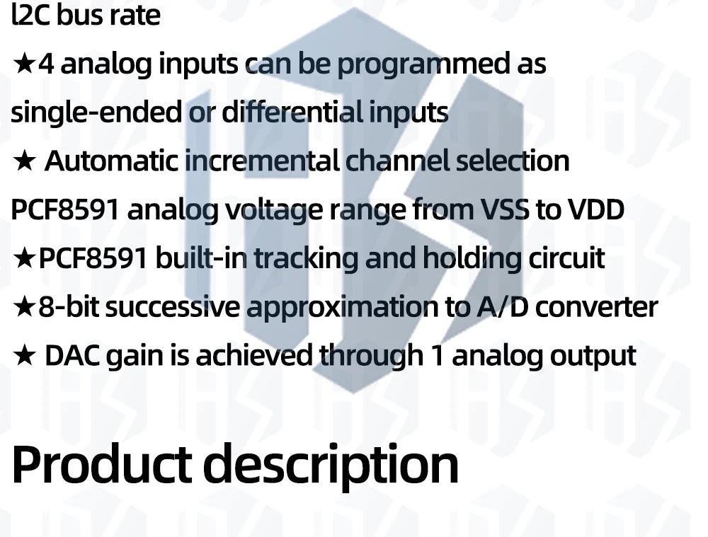 PCF8591 AD / DA Conversion of to Digital /Digital-to- Converter Module Temperature Illumination