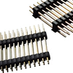 5pcs 2.54mm 2*40P Dual Row Double Plastic L20mm 25mm 30/40/45mm Breakable Gold Rohs PCB Board Spacer Male Pin Header Connector