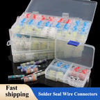 Solder Seal Wire Connectors Boxed Connectors Kit Heat Shrink Sealed Insulated Butt Splice Terminal Waterproof Shrinkable Sleeve