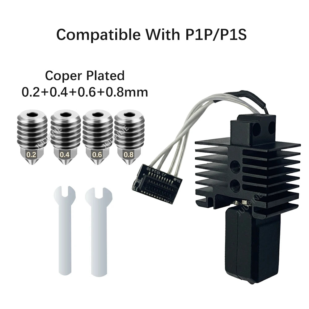 V2 Hotend Assembly For Bambu Lab P1S X1 X1C P1P With Heater Cartridge Thermistor 0.4 Nozzle Bambulab Hot end Extruder Accessorie
