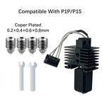 V2 Hotend Assembly For Bambu Lab P1S X1 X1C P1P With Heater Cartridge Thermistor 0.4 Nozzle Bambulab Hot end Extruder Accessorie