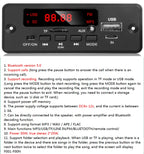50W Amplifier MP3 Decoder Board DC 6V 18V Bluetooth 5.0 Car MP3 Player USB Recording Module FM AUX Radio For Speaker Handsfree