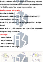 SuperMini ESP32-H2 Development Board Microcontroller Programming Learning Controller Core Board