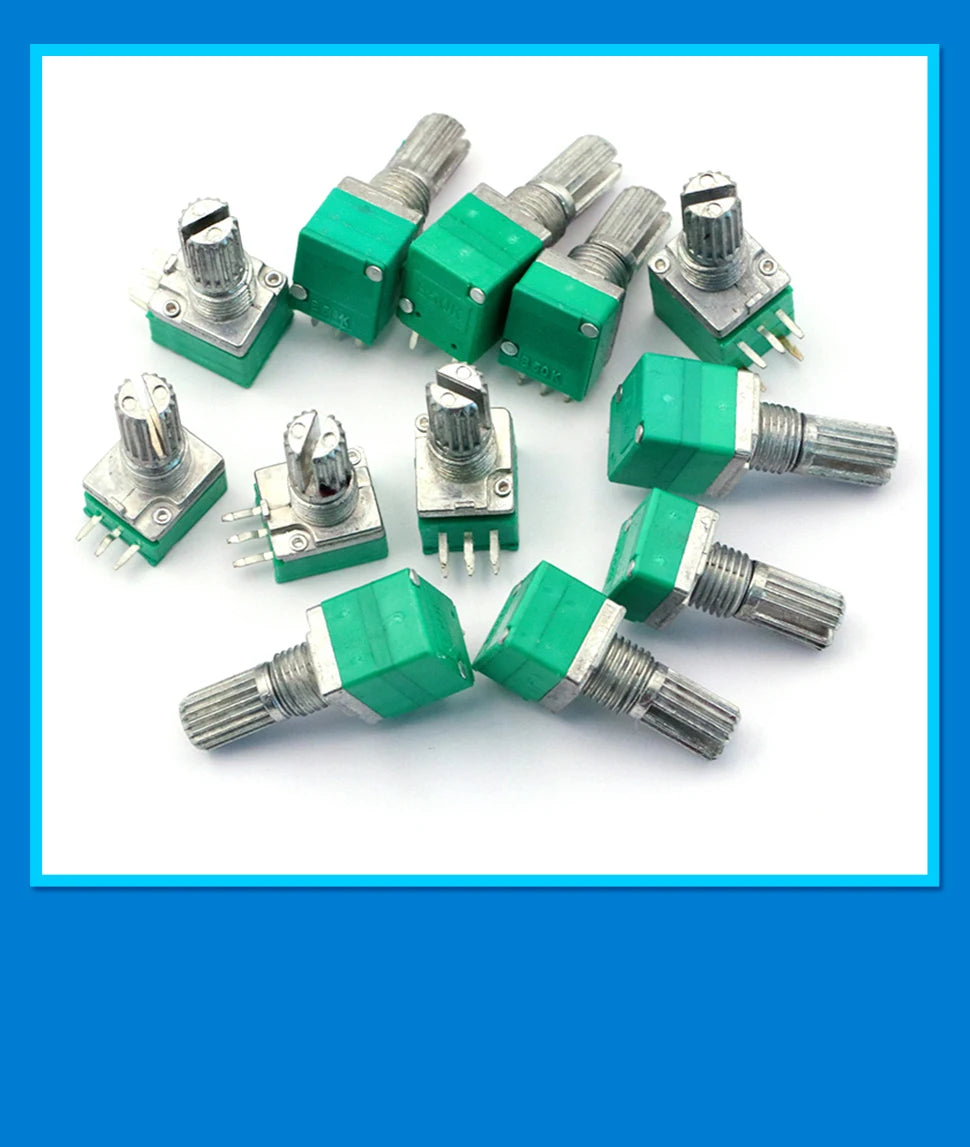 5PCS RK097NS G Single Double Potentiometer B5K/10K/20K/50K/100K Power Discharge Bit Speaker Audio