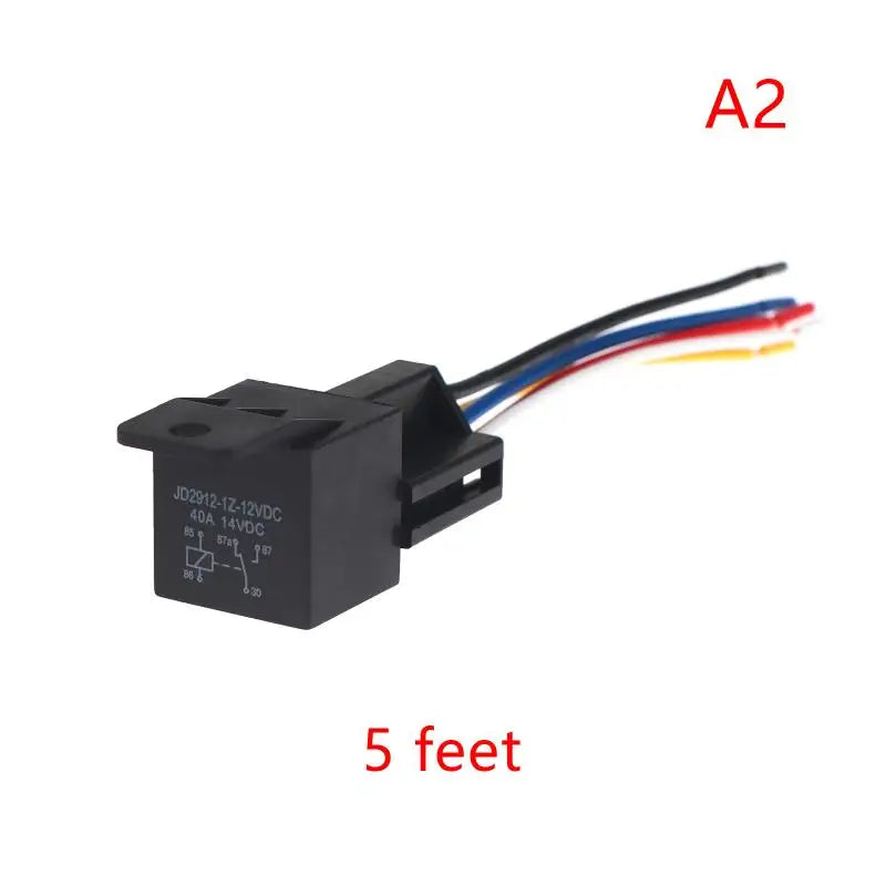 12/24/36/48/60/72V 4Pin 5Pin 40A Automotive Relay With Interlocking Socket Heavy Duty For Truck Car Van Moto Boat Relay
