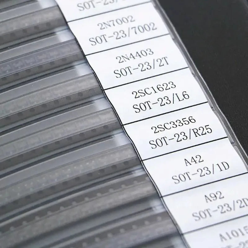 Transistor SOT-23 Sample Book 36 Kinds*25Pcs/50Pcs 900Pcs/1800Pcs Assorted SMD Transistors Kits S9012 SS8050 SS8550 2N5401