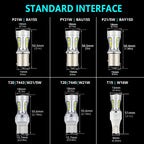NAO P21W led BAY15D PY21W BA15S White 1300Lm Car LED Bulb P21/5W Turn Signal 1156 3030 1157 T20 W16W T15 W21/5W 7443 W21W 7440