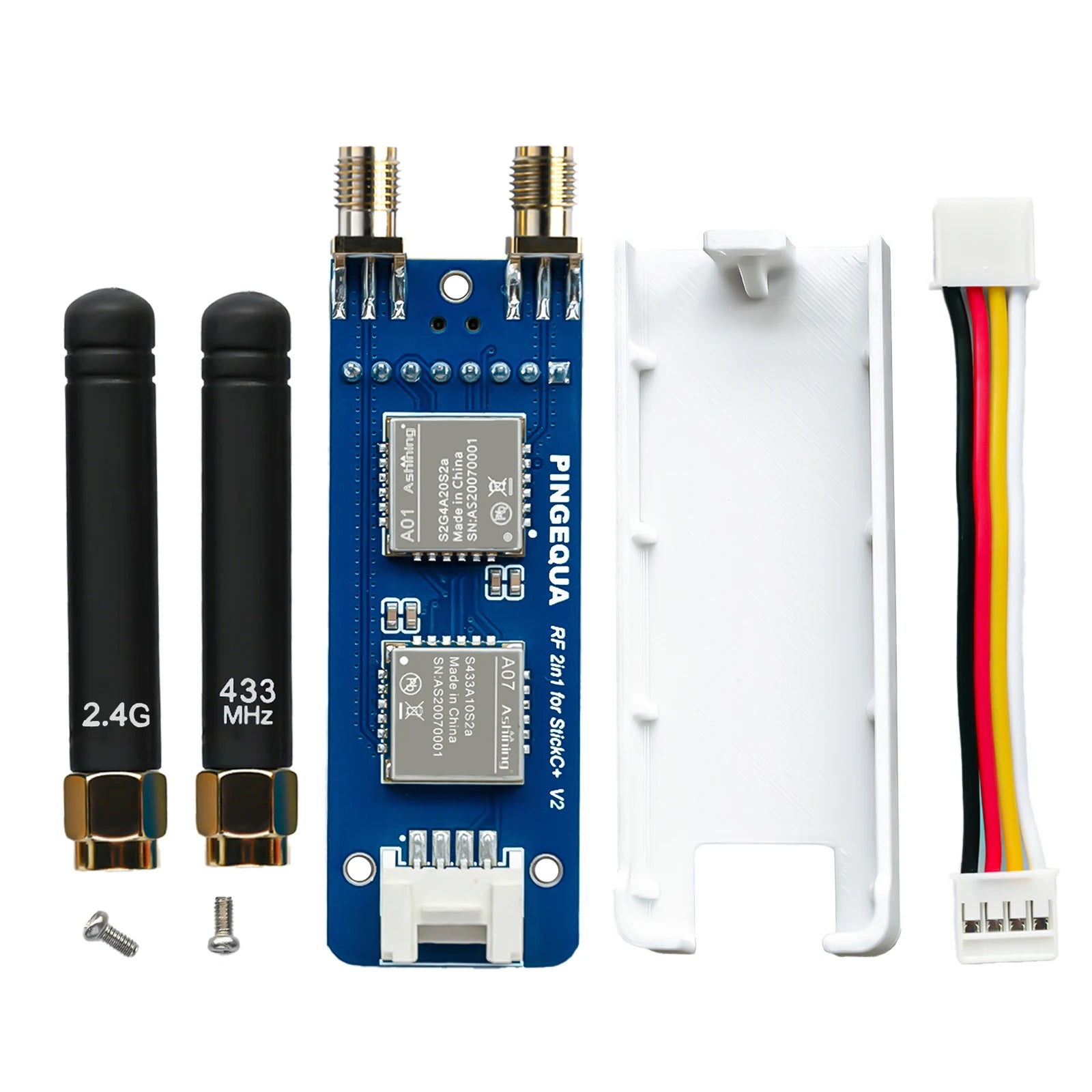 RF 2-in-1 Module for M5Stack StickCPlus 1.1&2, Supports NRF24 2.4GHz and CC1101 433MHz with Bruce Firmware, Without Machine