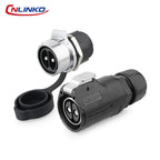 CNLINKO M28 IP68 Circular Heavy Duty Power Connector 50A Male/Female Screw Terminal for EV Charging,Solar & Battery Storage