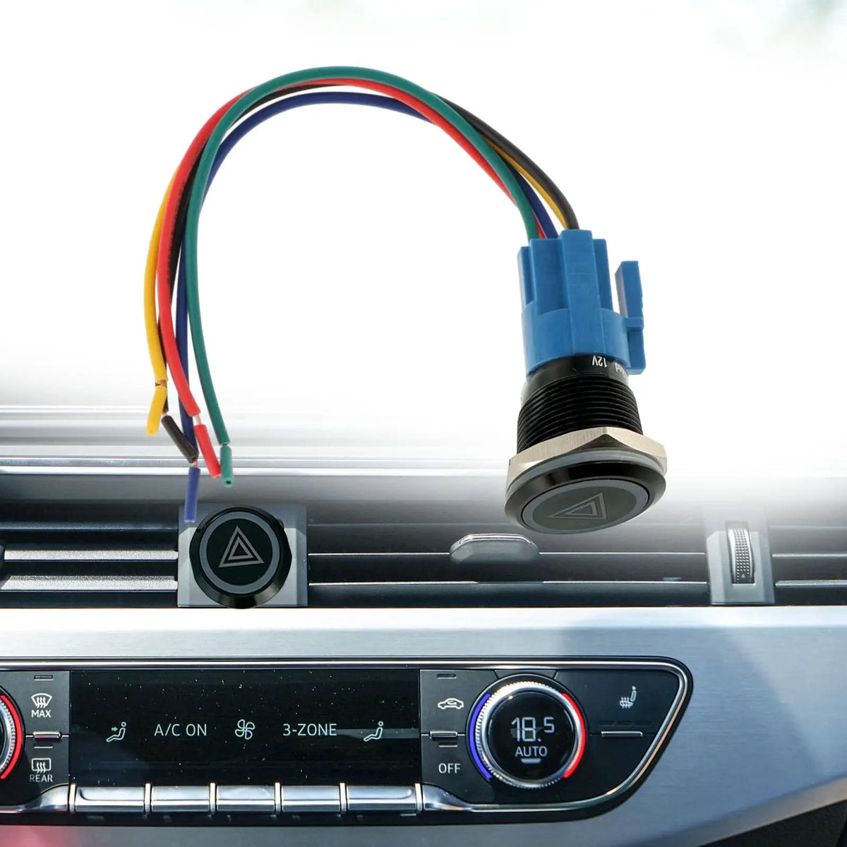 Warning Light Button Switch Emergency Hazard Warning Push Button Switch Car Emergency Light Switch Button for Car Motorcycle