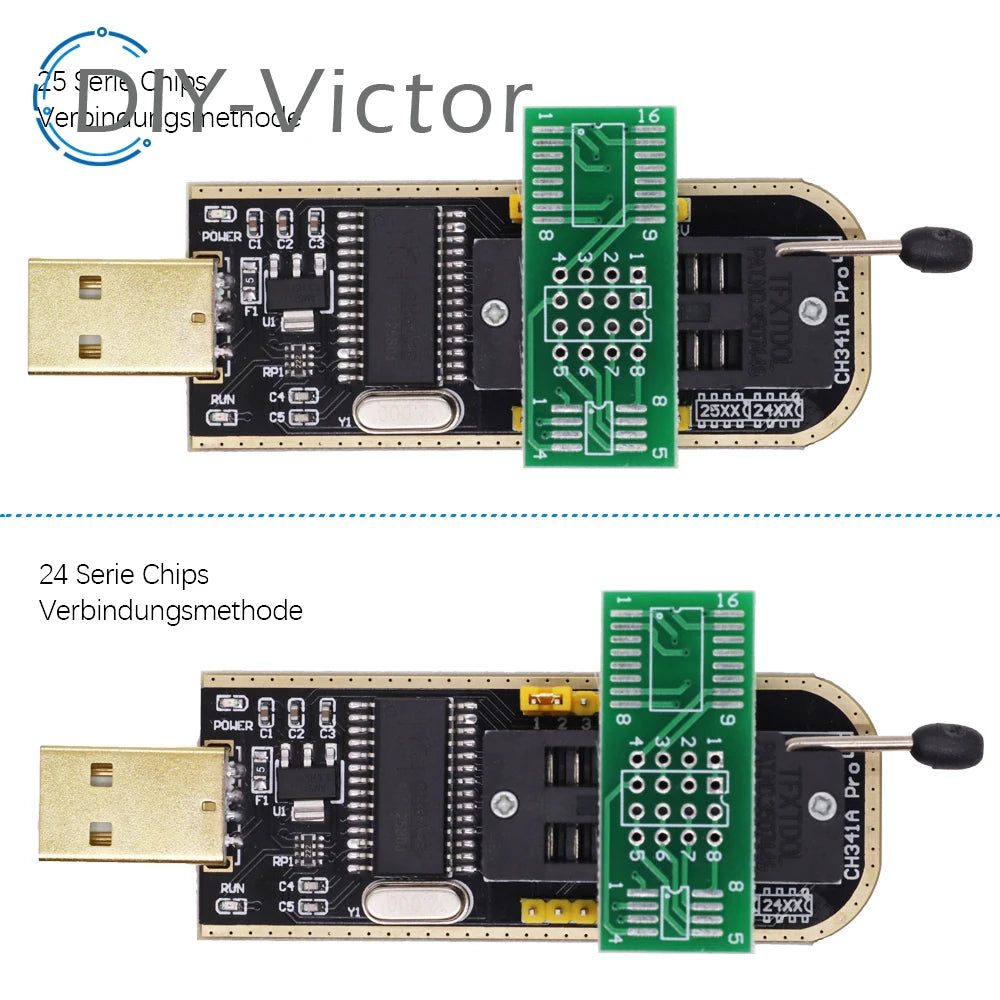 CH341 USB programmer with SOP8 SOP8 SOP Test Clip IC socket programer support many 24/25XX SPI flash EEPROM chip