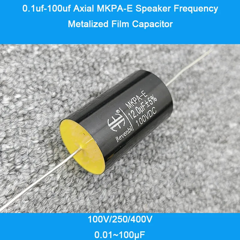 Bevenbi MKPA-E Axial Speaker Frequency Metalized Film Capacitor 100/250/400V 0.1uf-100uf