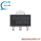 100Pcs/5pc ME6209 6209A ME6209A 3V 3.3V 4V 4.5V 5V ME6209A33PG ME6209A50PG SOT-89 Low Power Dropout LDO Linear Regulator IC SMD