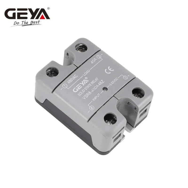GEYA VSR8 Solid State Relay 10A 25A 40A 60A 80A  Single Phase 3-32VDC Input 24-480VAC Output High Quality