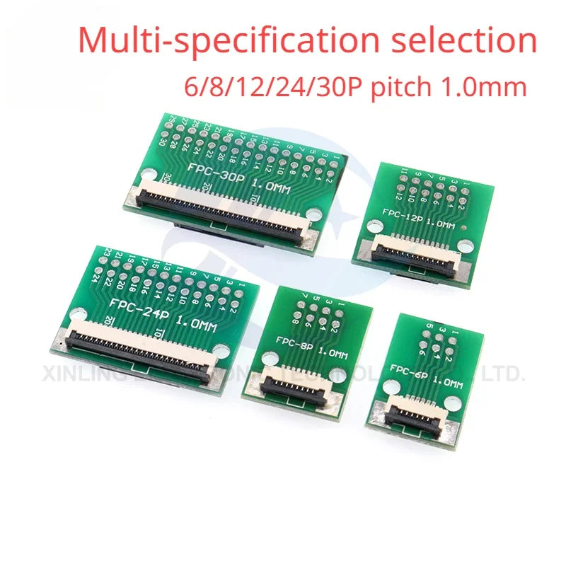 FPC/FFC Adapter Board 0.5/1.0MM to 2.54MM Soldered Connector 4/5/6/8/10/12/14/16/20/26/3040/45/50/60 Pin