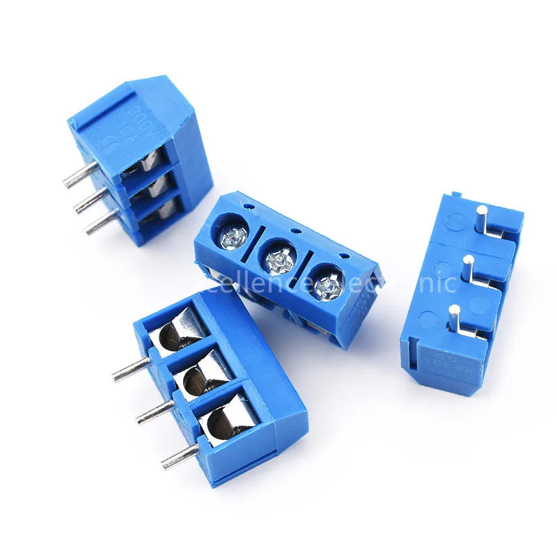 10-100Pcs PCB Terminal Block Connector Pitch 5.0mm KF301 Straight Pin 2P 3P Screw PCB Terminal Blocks Connector Assortment Kit