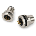 M12 PCB Sensor Connector 4/5/8/12 Pin Male Female Waterproof Circular Socket Front Mount Threaded Nut Flange for Electronics